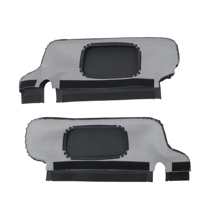 Pair For 1998 1999 2000 2001 Ford Mustang Sun Visor Leather Cover Repair Black