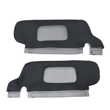 Pair For 1998 1999 2000 2001 Ford Mustang Sun Visor Leather Cover Repair Black