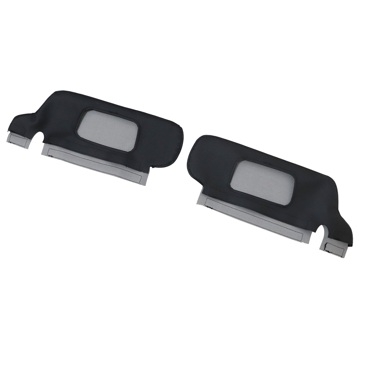 Pair For 1998 1999 2000 2001 Ford Mustang Sun Visor Leather Cover Repair Black