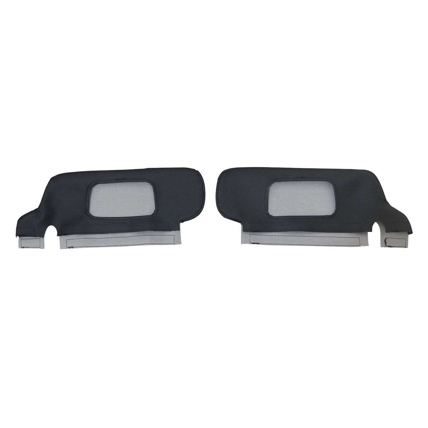 Pair For 1998 1999 2000 2001 Ford Mustang Sun Visor Leather Cover Repair Black