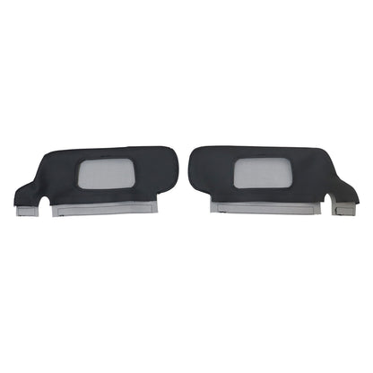 Pair For 1998 1999 2000 2001 Ford Mustang Sun Visor Leather Cover Repair Black