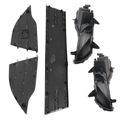 Front Bumper Grille Grill Chrome Fog Light Lamp Kit Fits For Ford Escape 2013-16