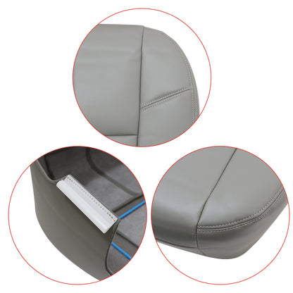 For 2007-2014 Chevy Silverado 1500 2500 3500 HD Driver Bottom Seat Cover Dk Gray