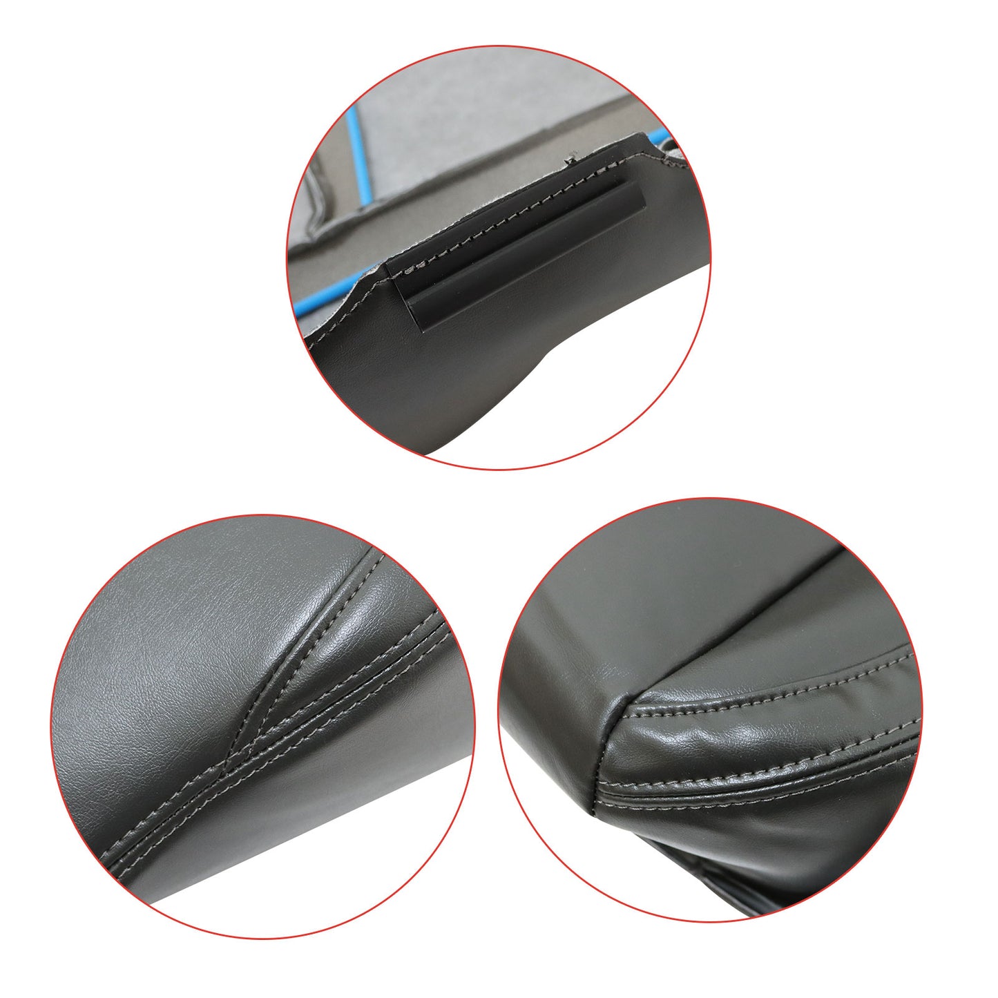 For 2003-2009 Lexus GX470 Driver Bottom Replacement Leather Seat Cover Dark Gray