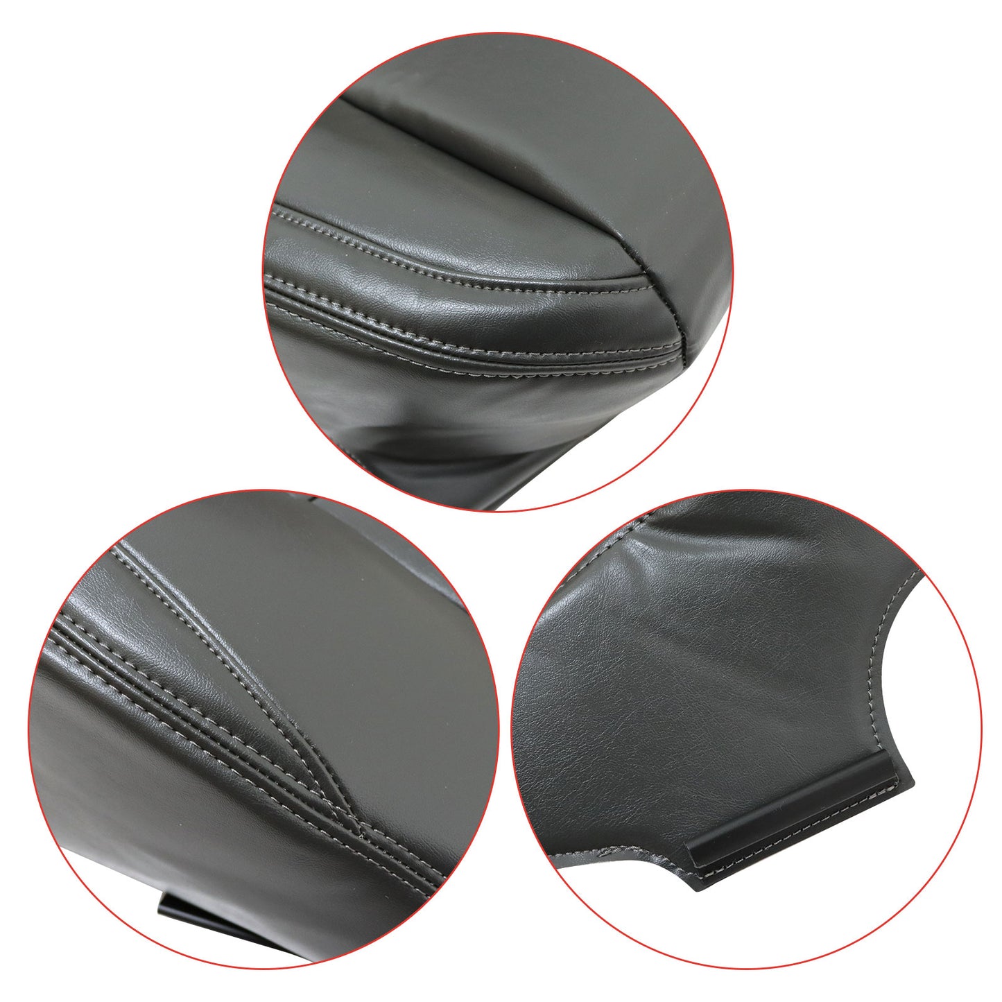 Fits 2005 Lexus GX470 Front Passenger Side Lower Leather Seat Cover Dk Gray