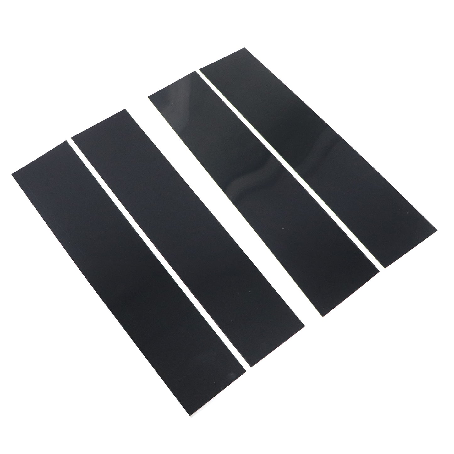 For 15-2021 Ford F-150 4Pcs Glossy Black B Pillar Post Door Window Covers Trim