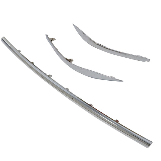3Pcs Rear Bumper Center Left Right Chrome Molding For Nissan Murano 2015-20