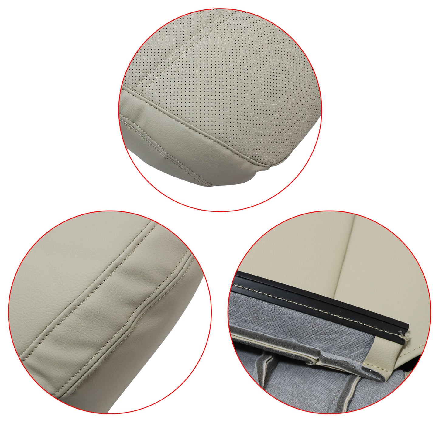 Fits 2011 2012 2013 2014 2015 2016 2017 VW Jetta Driver Side Top Seat Cover Tan