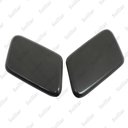 2Pcs For Volvo S60 2005-2009 Front Headlight Washer Cover Black Left+Right Side