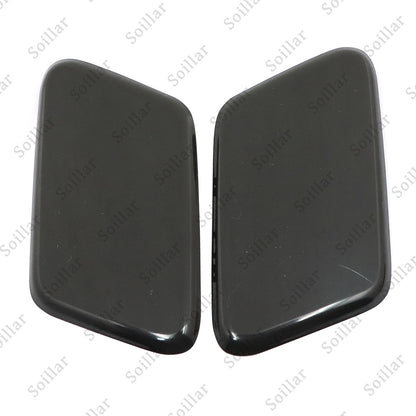 2Pcs For Volvo S60 2005-2009 Front Headlight Washer Cover Black Left+Right Side