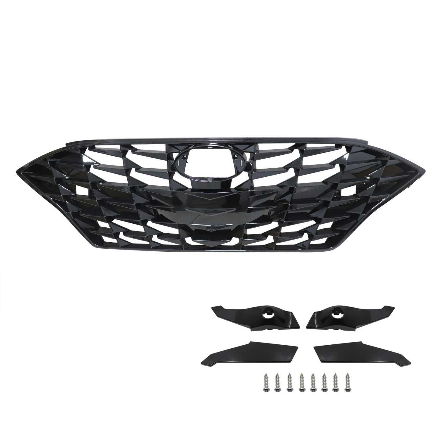 Fit Hyundai Sonata 2020-2022 Front Upper Grille 86350L0700 W/Sensor Hole