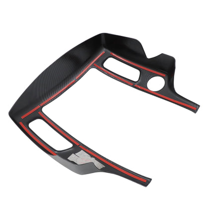 Central Control Navigation Frame Cover Trim Carbon Fiber Style For Nissan 370Z