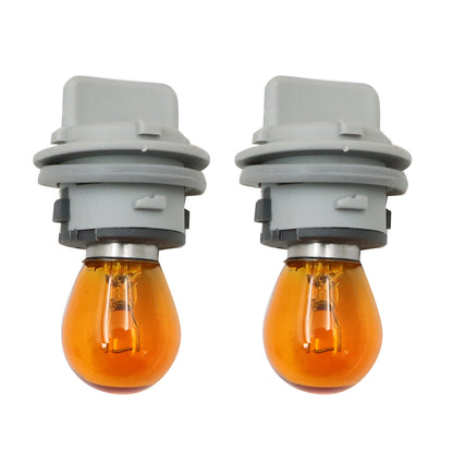 Set Front Turn Signal Lamp Light Bulb w/ Socket For Hyundai Genesis 2009-2013