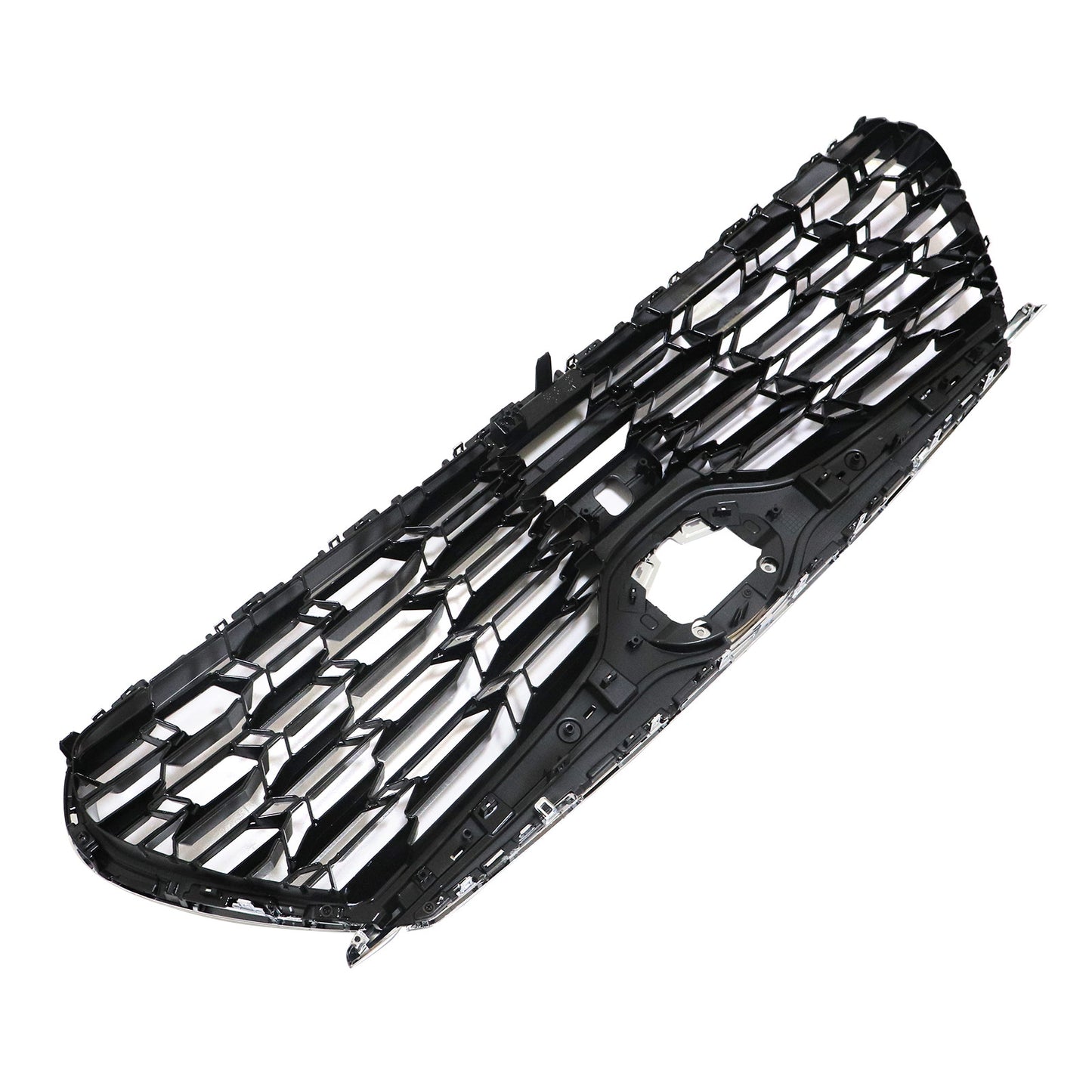 Fits For 2020-2022 Toyota Highlander Front Bumper Upper Grille Chrome Trim Grill