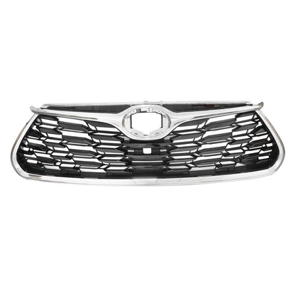 Fits For 2020-2022 Toyota Highlander Front Bumper Upper Grille Chrome Trim Grill