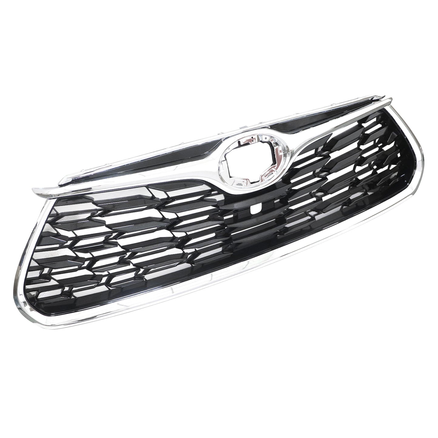 Fits For 2020-2022 Toyota Highlander Front Bumper Upper Grille Chrome Trim Grill