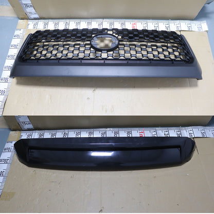 For 2014-2021 Toyota Tundra Gloss Black Front Grille & Hood Bulge Molding Grill