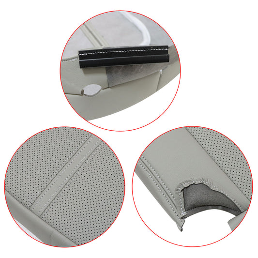 For Cadillac CTS 2008-2013 Passenger Bottom Replacement Leather Seat Cover Gray