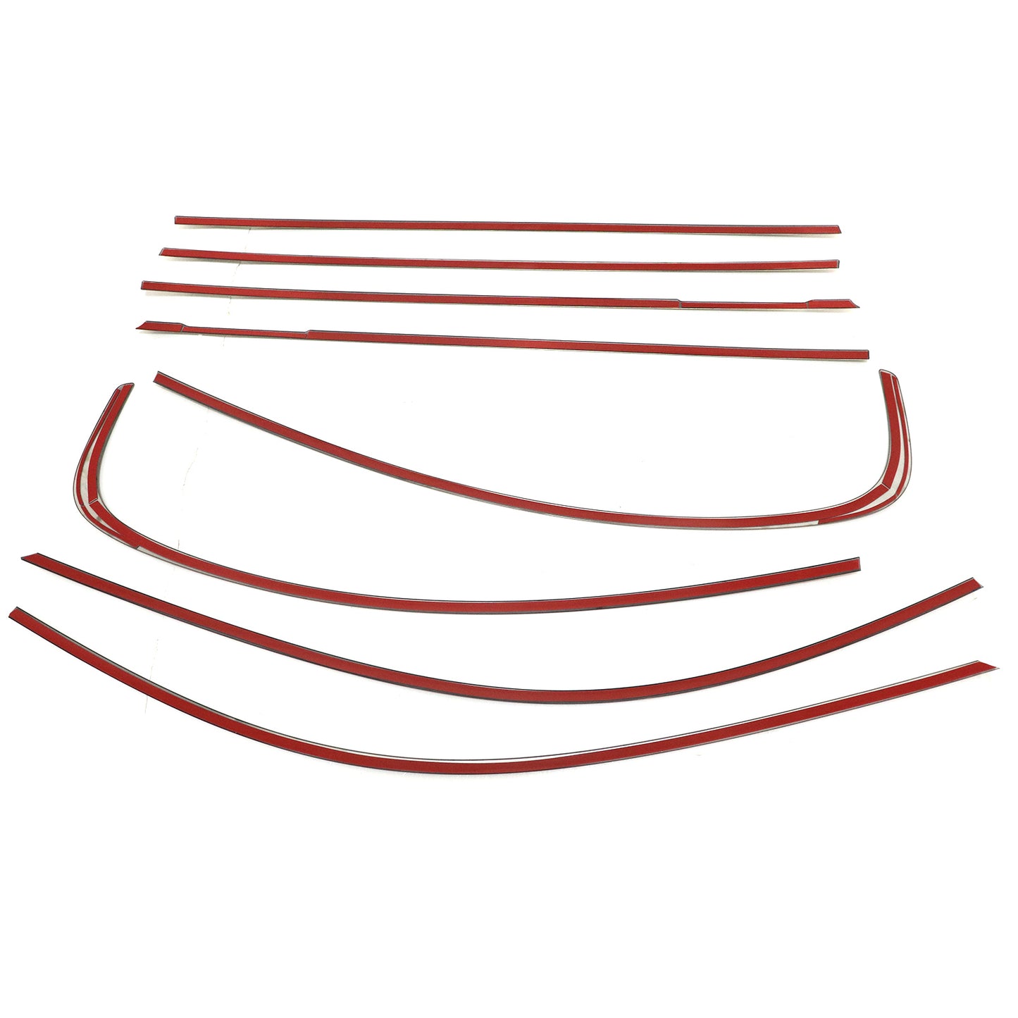 For BMW 3 Series E90 2006-2012 Window Sill Molding Trim Strips Gloss Black New