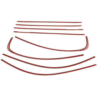For BMW 3 Series E90 2006-2012 Window Sill Molding Trim Strips Gloss Black New