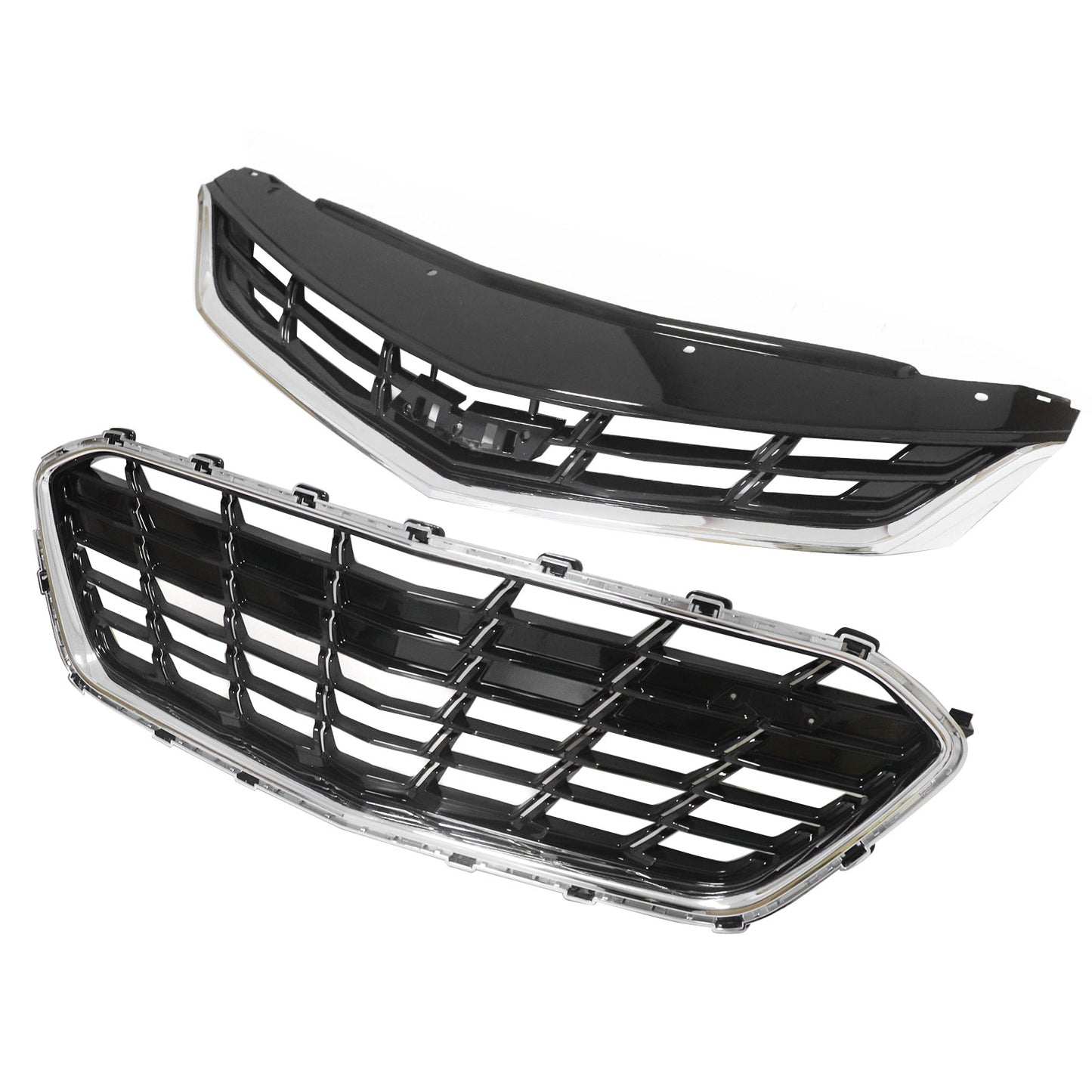 84009674 For 2016-2019 Chevrolet Cruze Front Bumper Upper&Lower Grille Grill Set