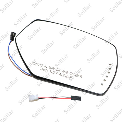 Right Side Heated Mirror Glass W/Signal For 2014-2018 Chevrolet Silverado Sierra