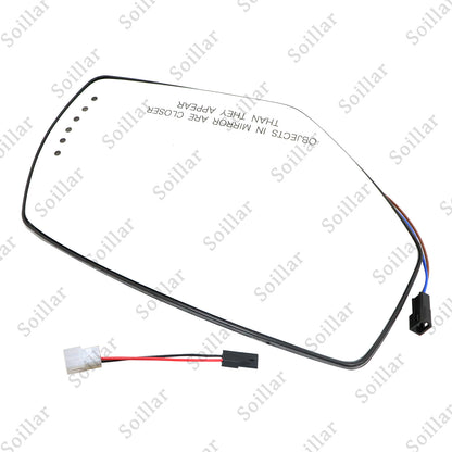 Right Side Heated Mirror Glass W/Signal For 2014-2018 Chevrolet Silverado Sierra