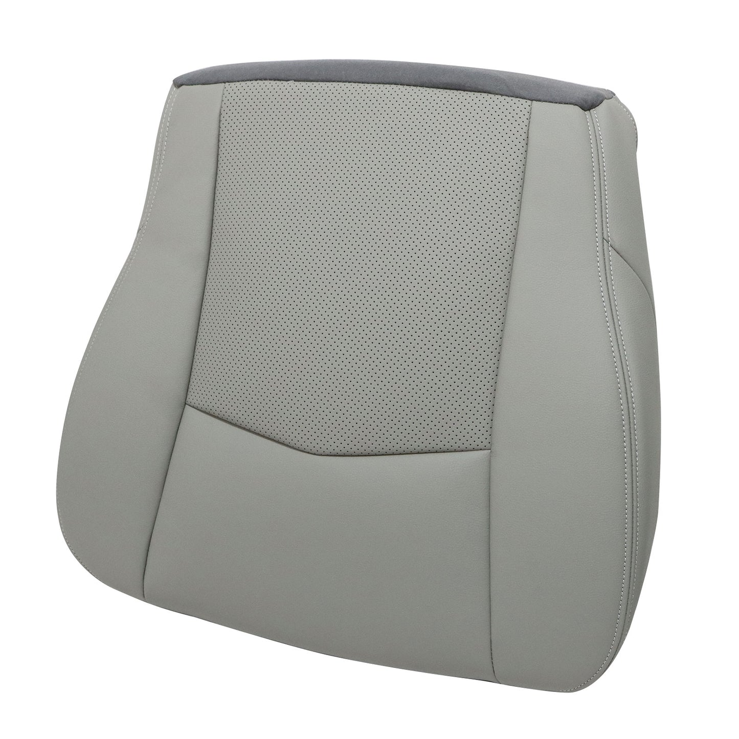 Passenger Bottom Perfrated Leather Seat Cover Gray For 2004-2009 Cadillac SRX