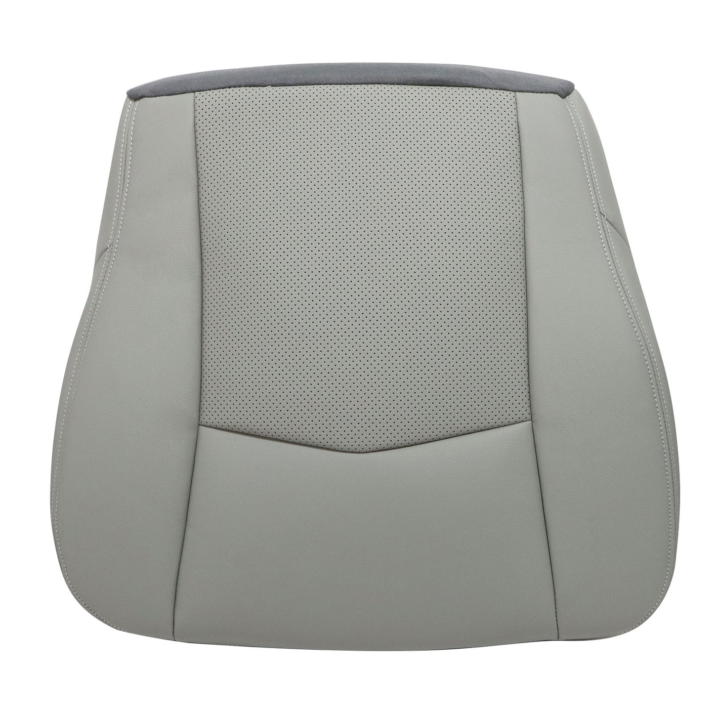 Passenger Bottom Perfrated Leather Seat Cover Gray For 2004-2009 Cadillac SRX