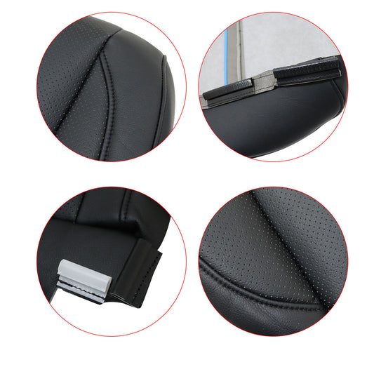 For 2006-2010 VW Jetta Passenger Side Bottom Perforated Leather Seat Cover Black