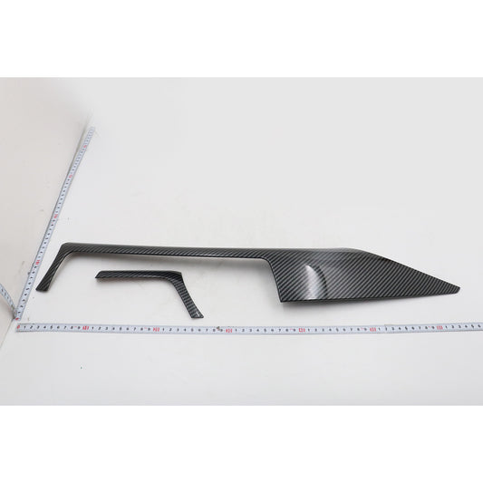 For BMW 3 Series F30 F31 2012-2018 Carbon Fiber Look Center Dash Panel Trim 2Pcs