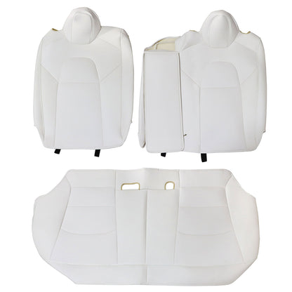 For 2017 to 2023 Tesla Model 3 Front & Rear Full Set Leather 5 Seat Cover White