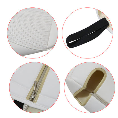 For 2017 to 2023 Tesla Model 3 Front & Rear Full Set Leather 5 Seat Cover White