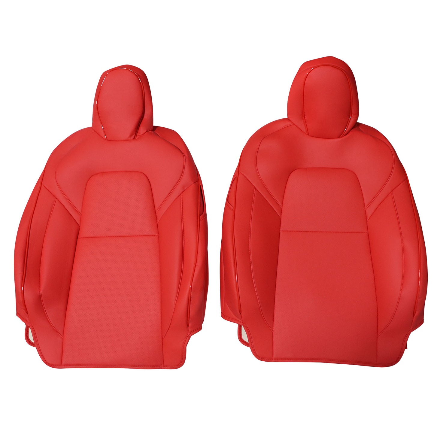 For 2017-2023 Tesla Model 3 Leather Full Set Seat Cover Front & Rear Cushion Red