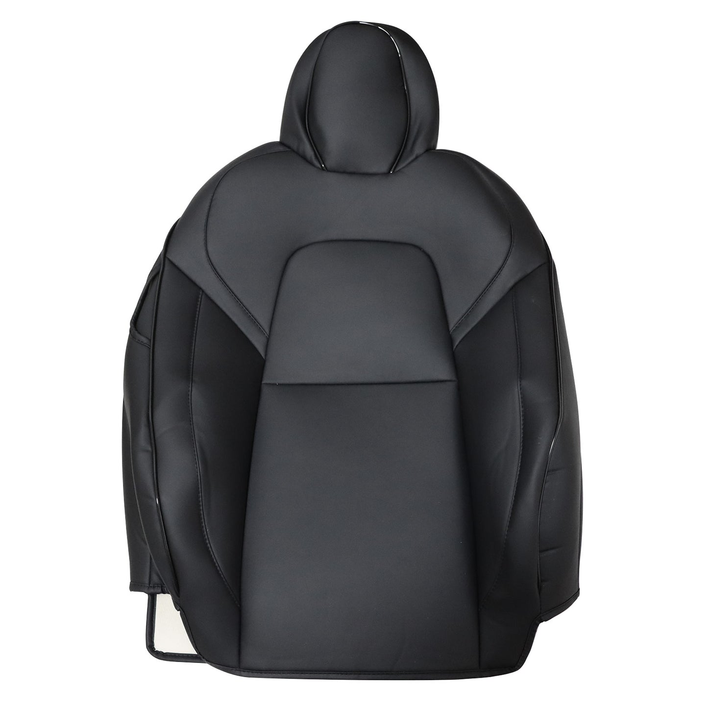 For 2020-2024 Tesla Model Y Faux Leather Front & Rear 5-Seat Cover Cushion Black