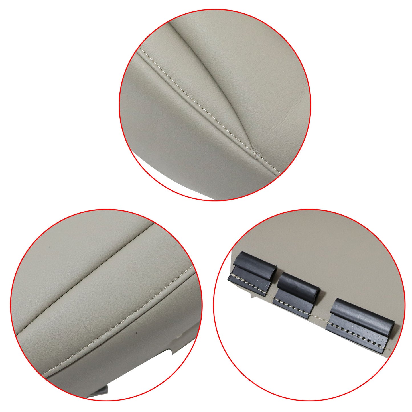 New Passenger Bottom Leather Seat Cover Tan Fits 2008-2019 Toyota Land Cruiser
