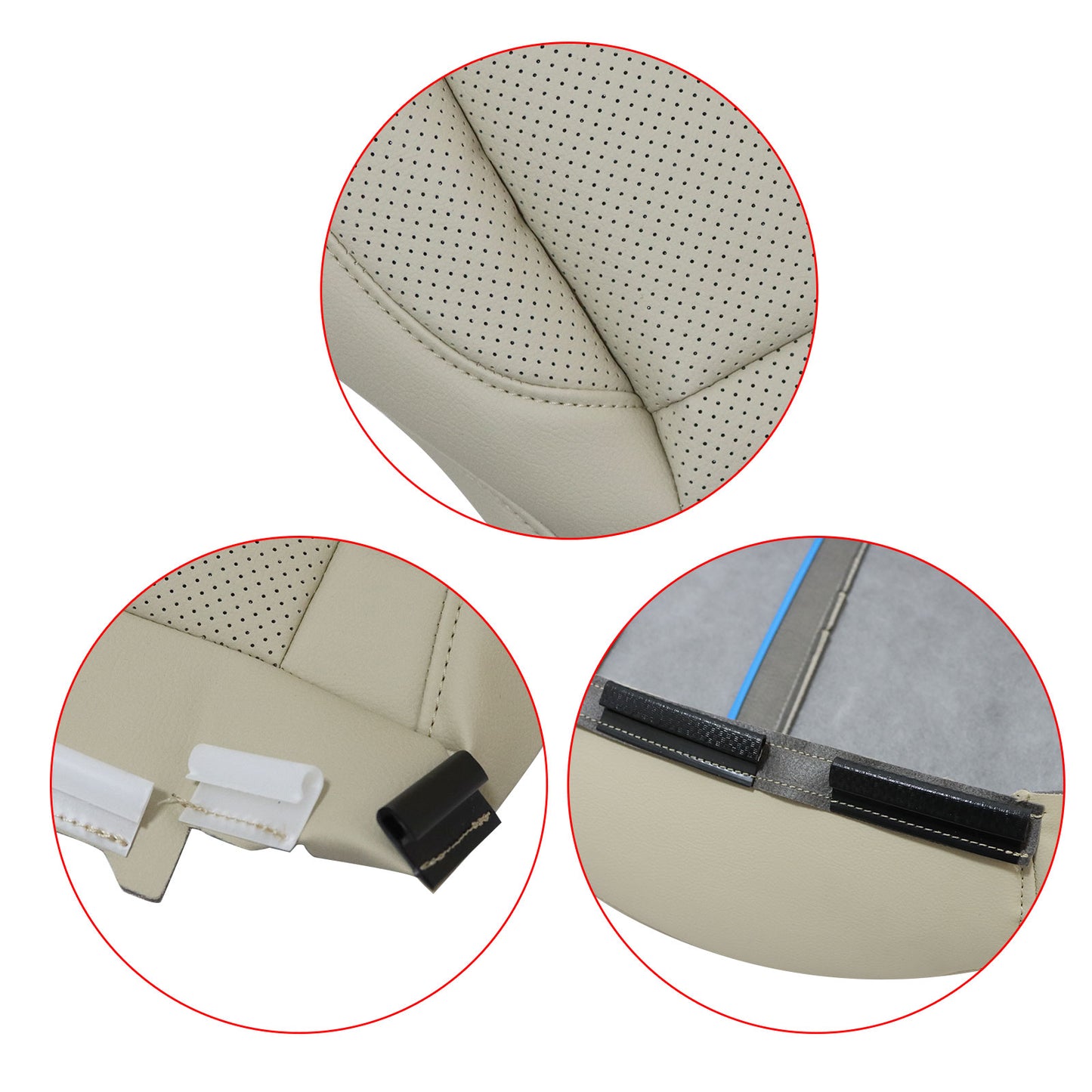 Front Driver Side Bottom Leather Seat Cover Tan For 2009 2010 Volkswagen Jetta