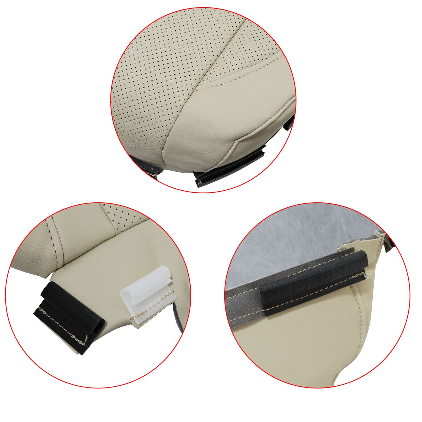Front Passenger  Bottom Leather Seat Cover Tan For 2009 2010 Volkswagen Jetta