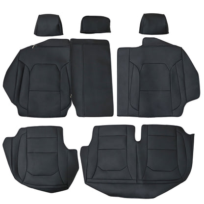 5-Seat Covers Front Rear Leather Protector Cushion For 2017-2023 Ford F250 F350