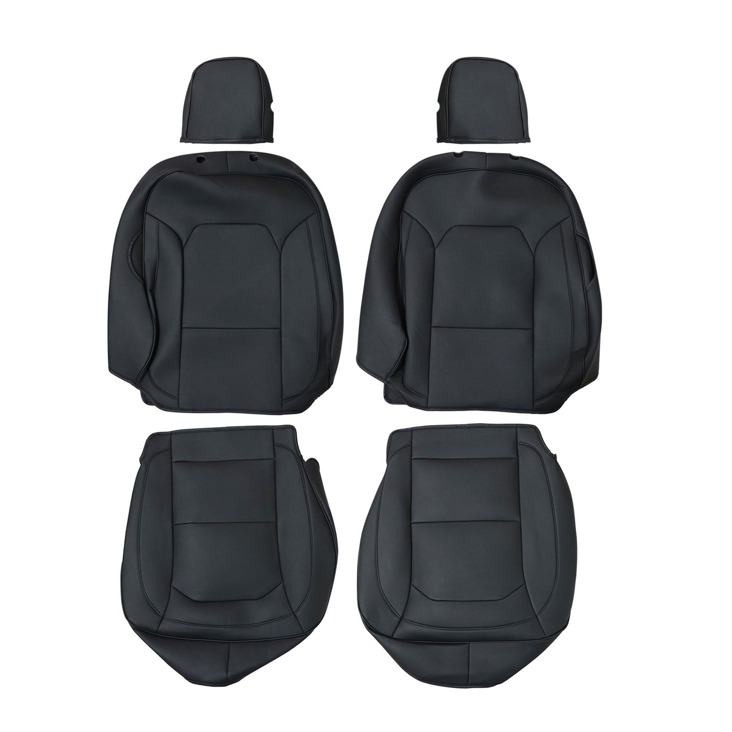 5-Seat Covers Front Rear Leather Protector Cushion For 2017-2023 Ford F250 F350