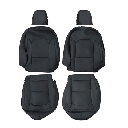 5-Seat Covers Front Rear Leather Protector Cushion For 2017-2023 Ford F250 F350