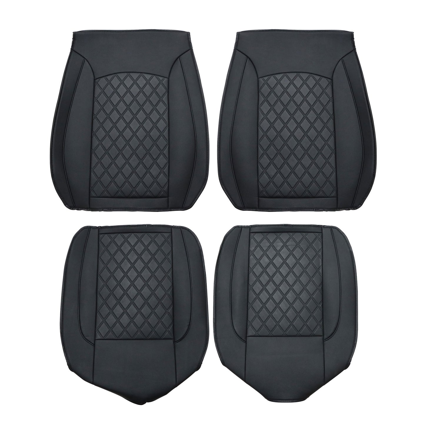 Full Set 5-Seat Cover Leather Pad Fits 2007-2021 Chevy Silverado 1500 GMC Sierra