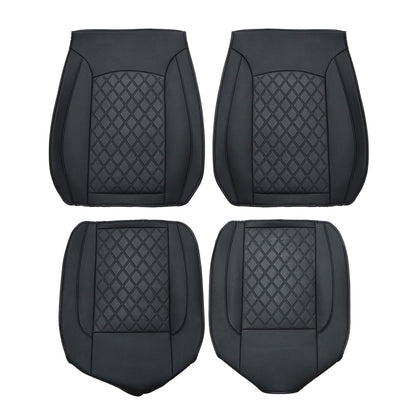 Full Set 5-Seat Cover Leather Pad Fits 2007-2021 Chevy Silverado 1500 GMC Sierra