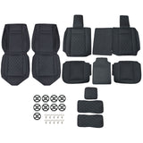 Front & Rear Seat Cover Full Surround Set For 2009-2024 Dodge Ram 1500 2500 3500