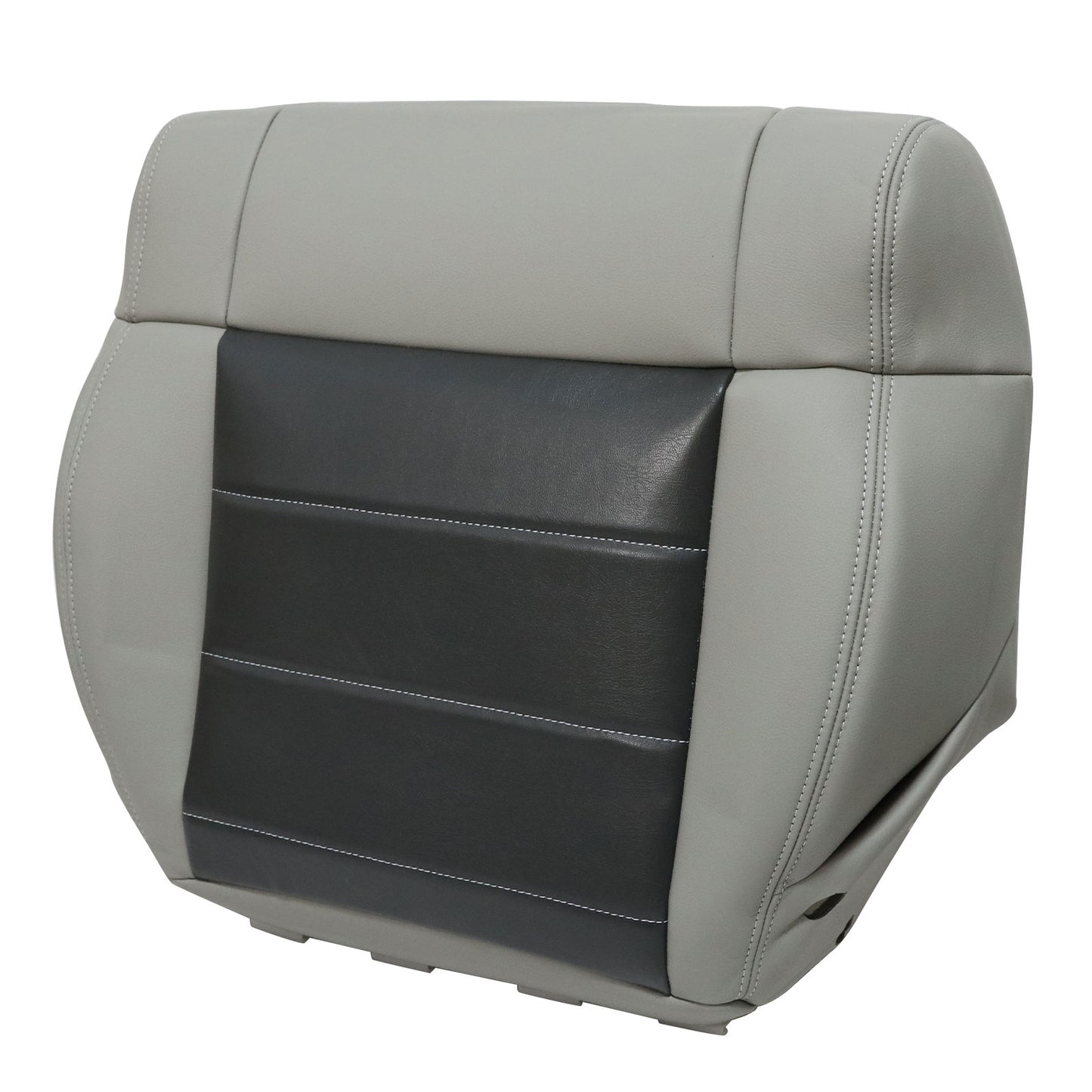 Driver Bottom Replacement Leather Seat Cover Gray For 2008-2012 Jeep Wrangler