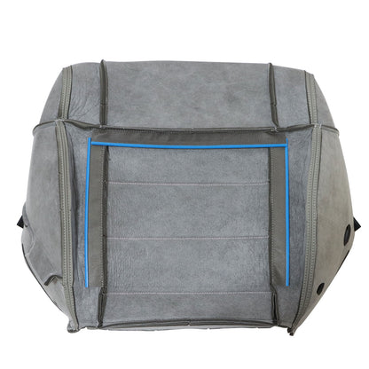 Driver Bottom Replacement Leather Seat Cover Gray For 2008-2012 Jeep Wrangler
