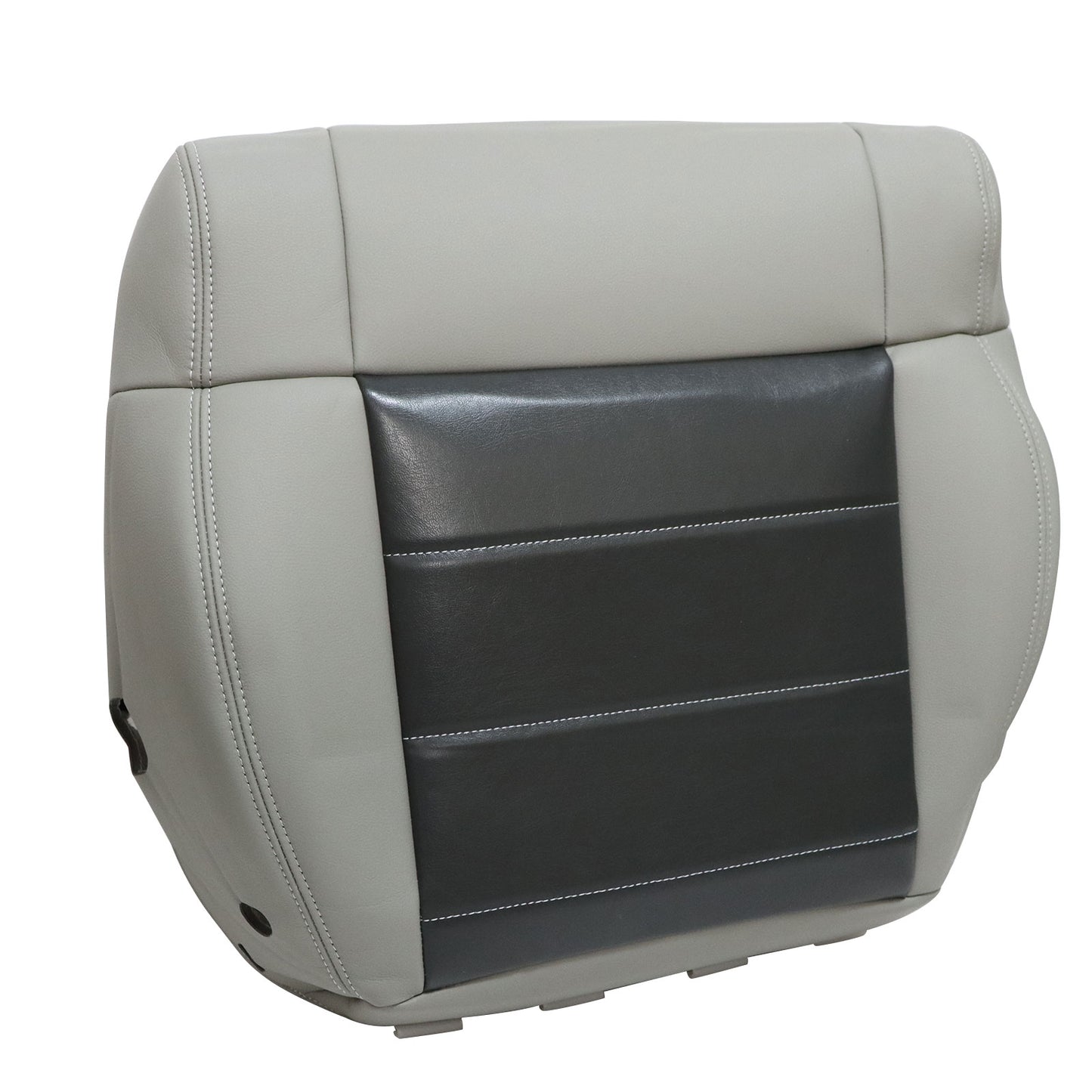 Driver Bottom Replacement Leather Seat Cover Gray For 2008-2012 Jeep Wrangler