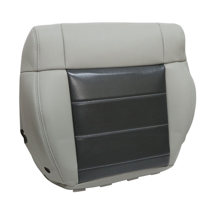 Driver Bottom Replacement Leather Seat Cover Gray For 2008-2012 Jeep Wrangler