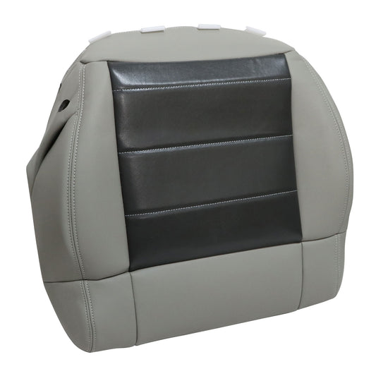 Driver Bottom Replacement Leather Seat Cover Gray For 2008-2012 Jeep Wrangler