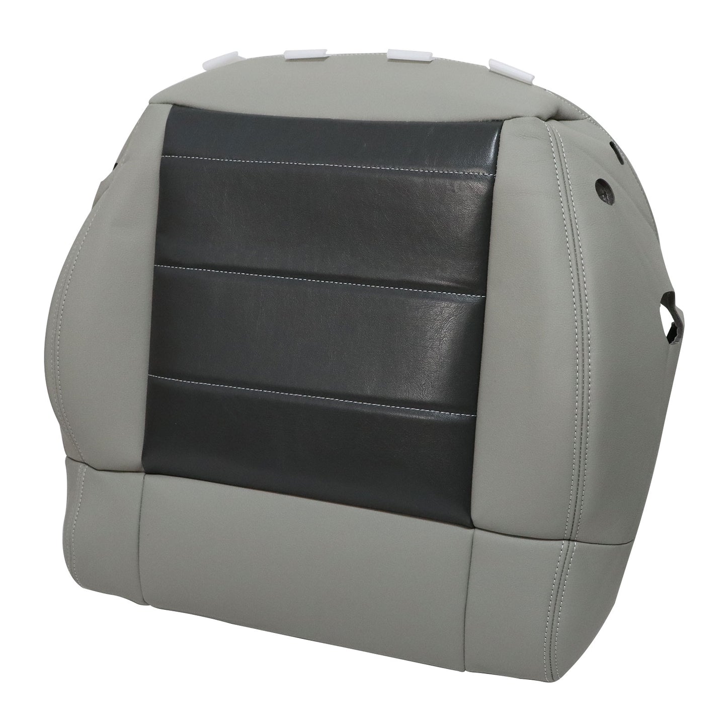 Driver Bottom Replacement Leather Seat Cover Gray For 2008-2012 Jeep Wrangler
